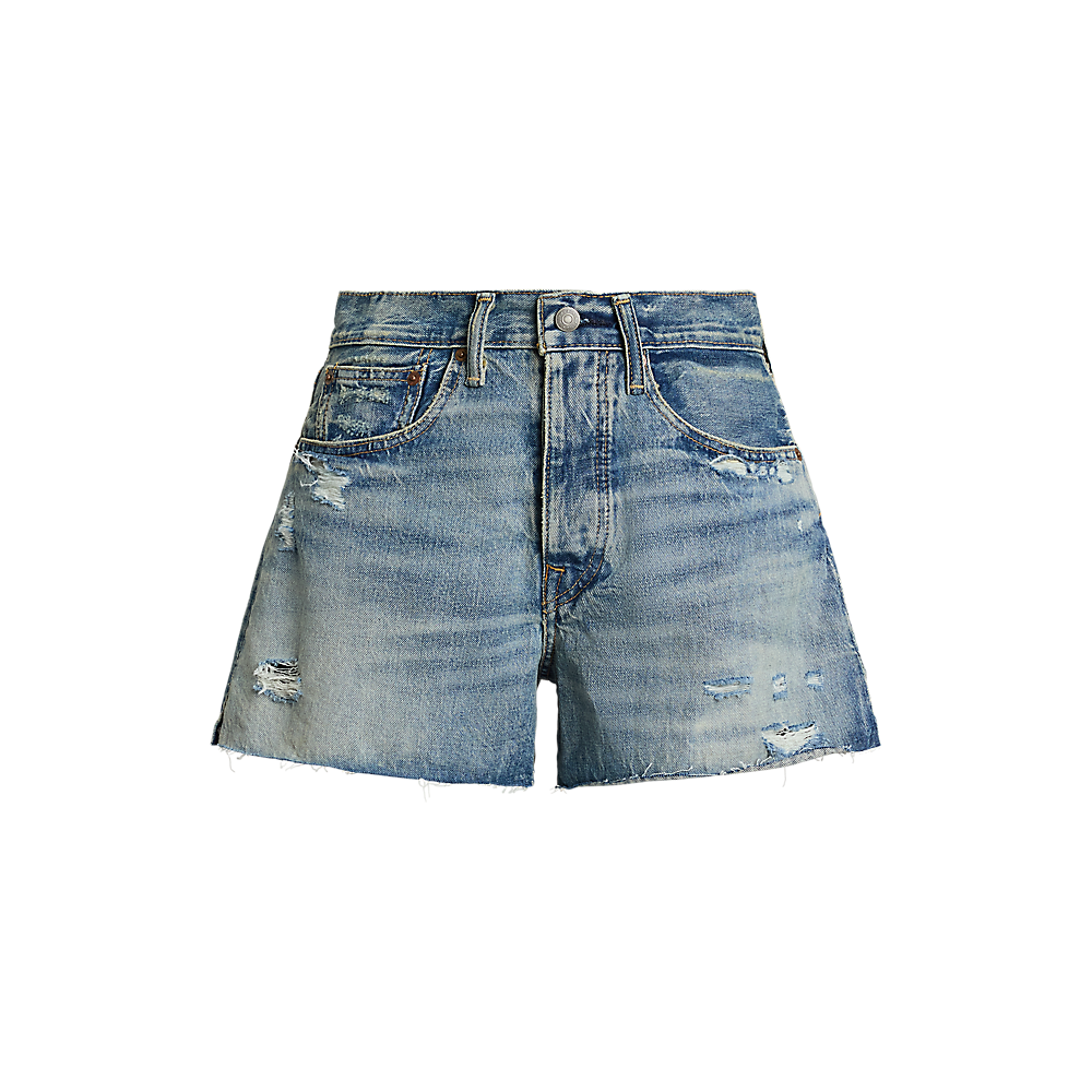PRL Distressed-Hem Denim Short/Bermude 211963529001