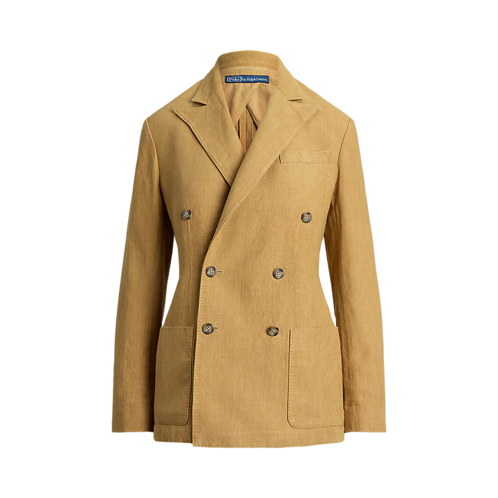 PRL Double-Breasted Linen Blazer/Sako 211965039001