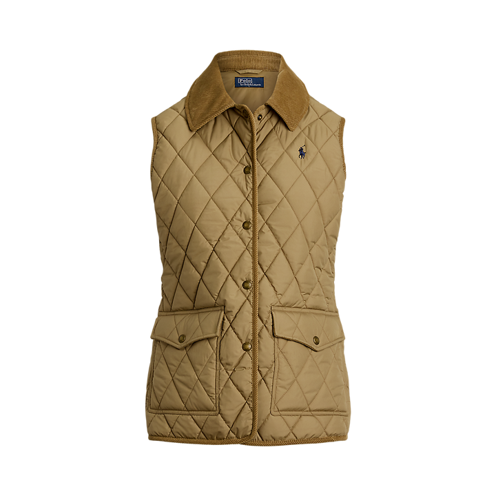 PRL Corduroy-Trim Quilted Vest/Prsluk 211965337004