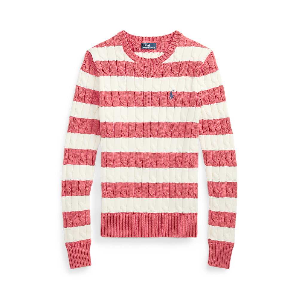 PRL Striped Cotton Cable-Knit Jumper /Pulover 211965754001