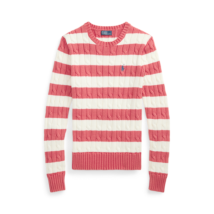 PRL Striped Cotton Cable-Knit Jumper /Pulover 211965754001