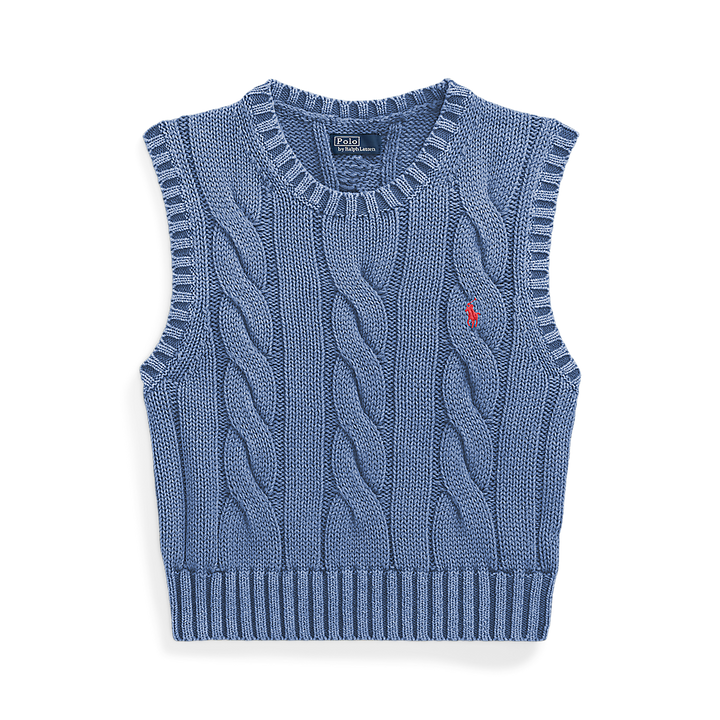 PRL Cable-Knit Cotton Cropped Jumper Waistco/Pulover 211965758001