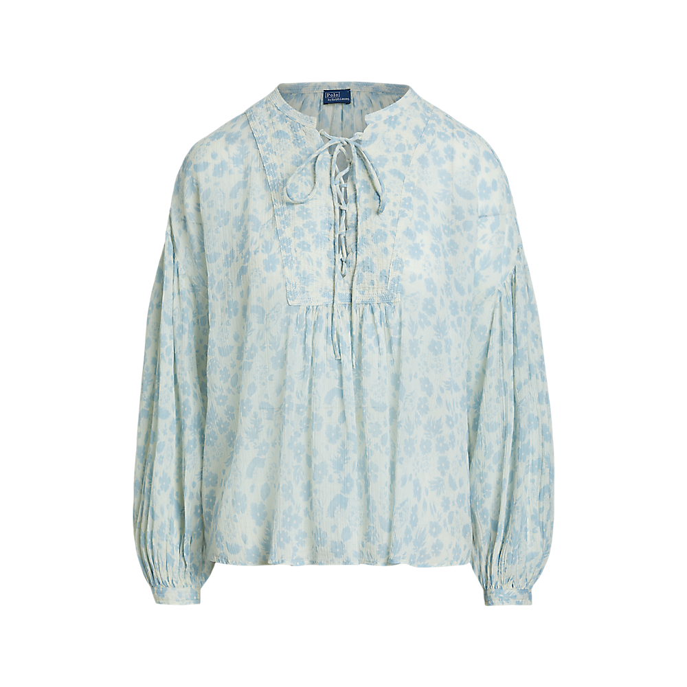 PRL Floral Cotton Lace-Up Shirt/Košulja 211965859001