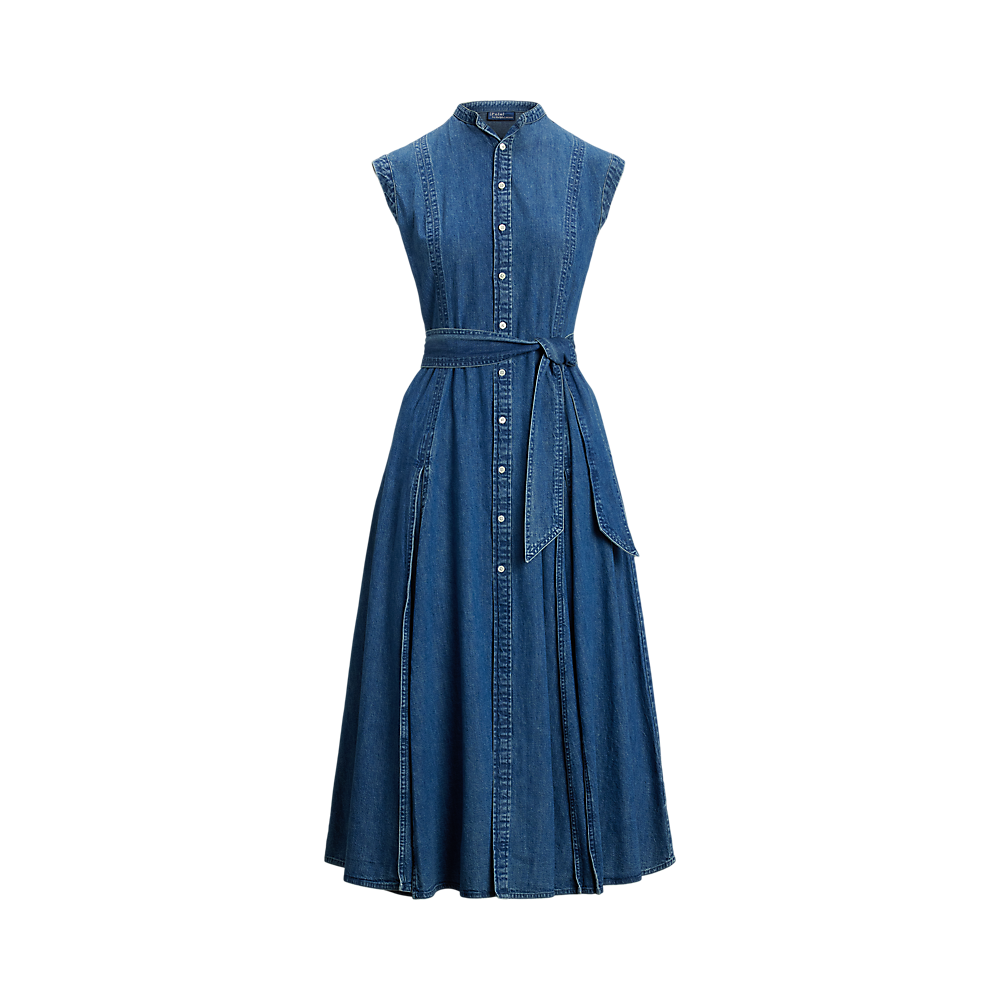 PRL Belted Denim Sleeveless A-Line Dress/Haljina 211969142001