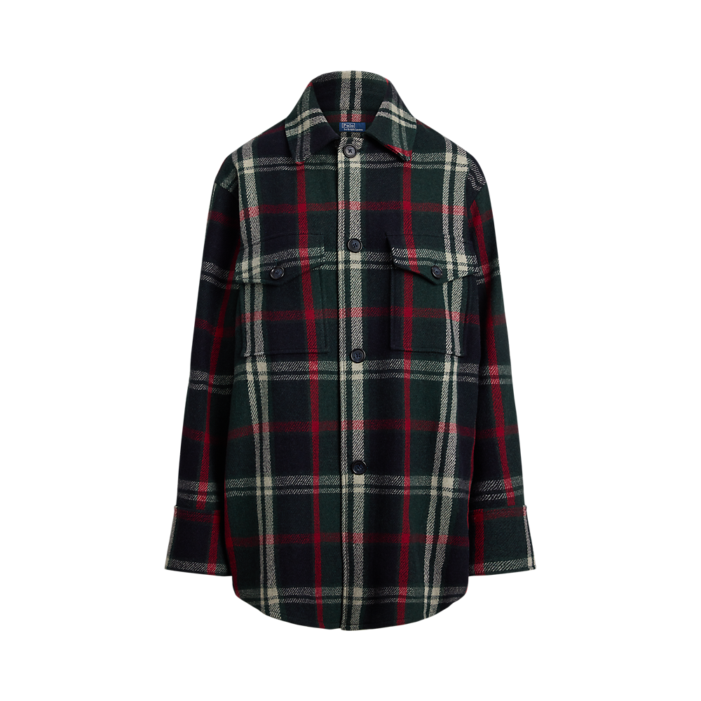 PRL Plaid Wool-Blend Twill Shirt Jacket/Košulja 211971524001