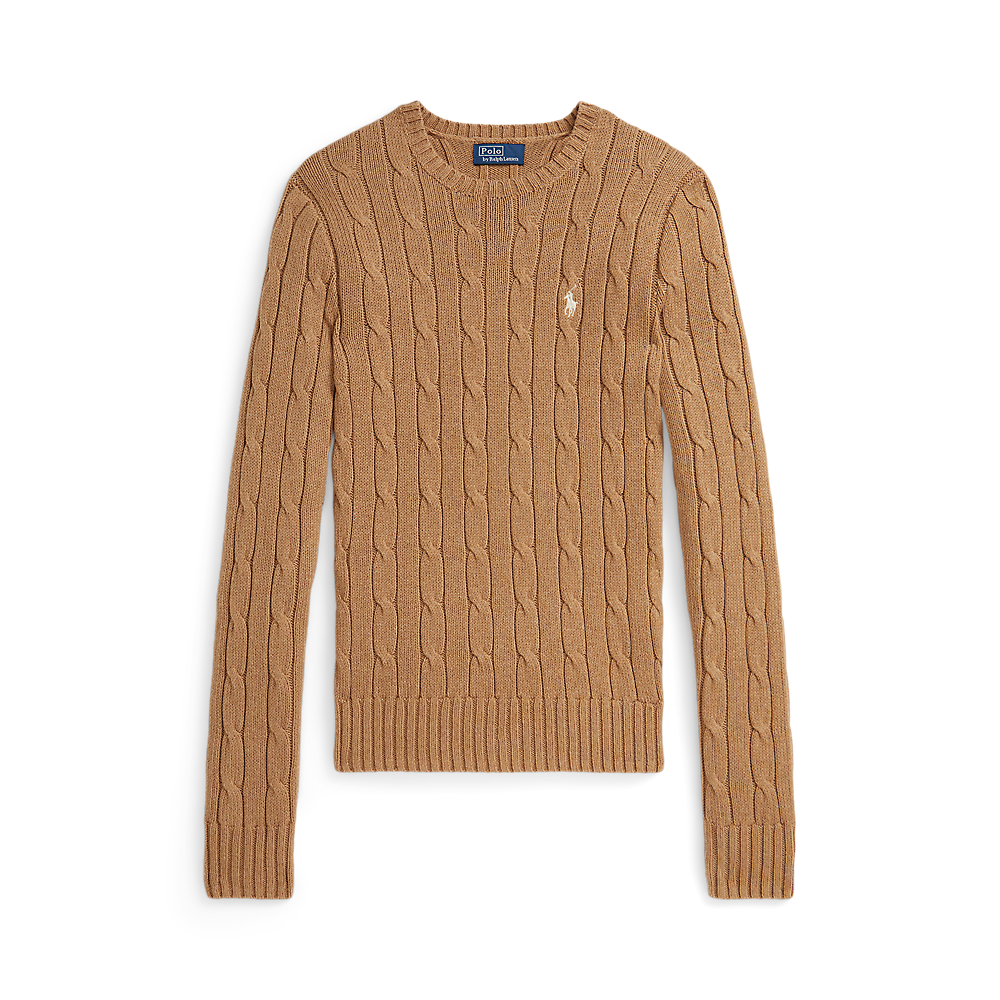 PRL Cable-Knit Cotton Crewneck Sweater  /Pulover 211971795002