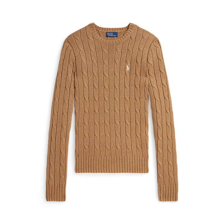 PRL Cable-Knit Cotton Crewneck Sweater  /Pulover 211971795002