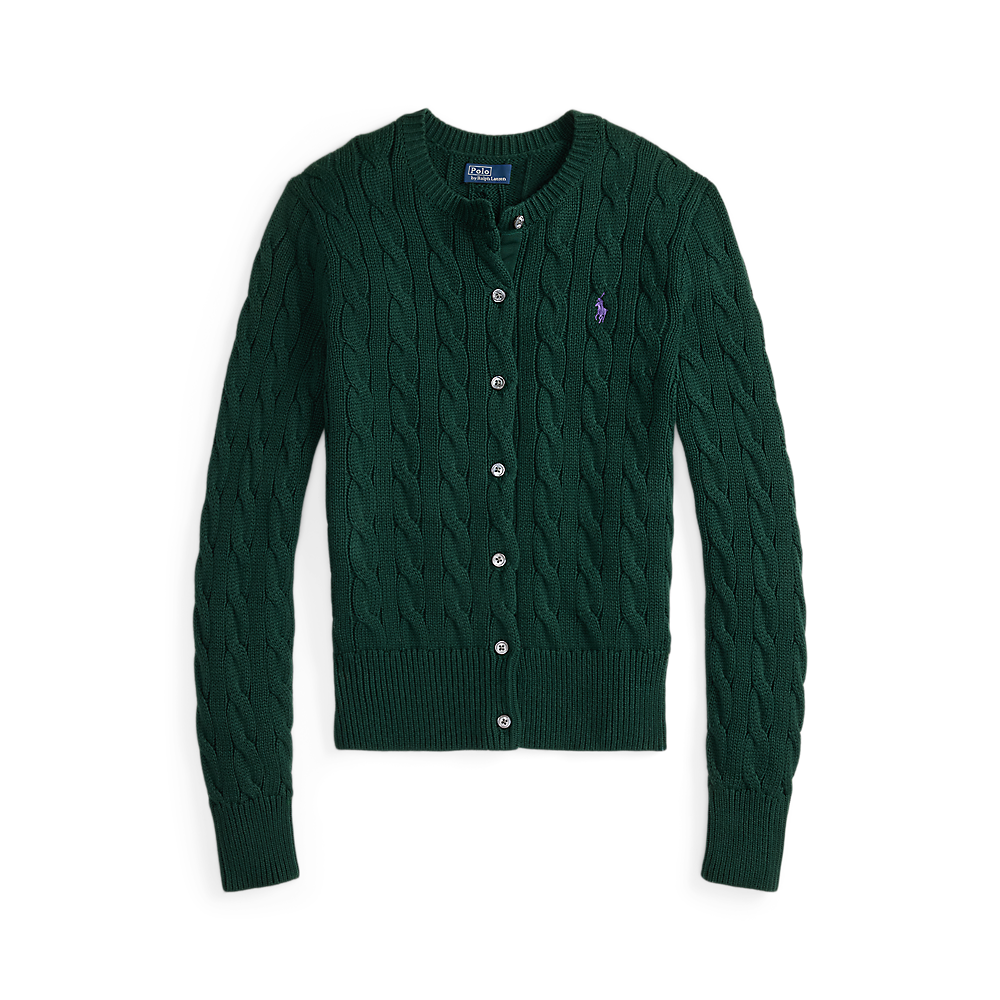 PRL Cable-Knit Cotton Crewneck Cardigan /Pulover211971868017