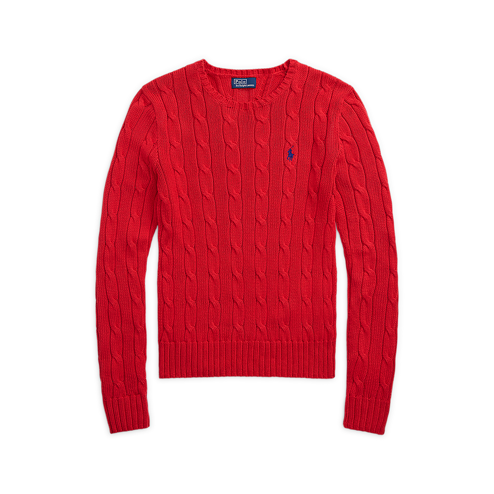 PRL Cable-Knit Cotton Crewneck Jumper/Pulover 211971869019