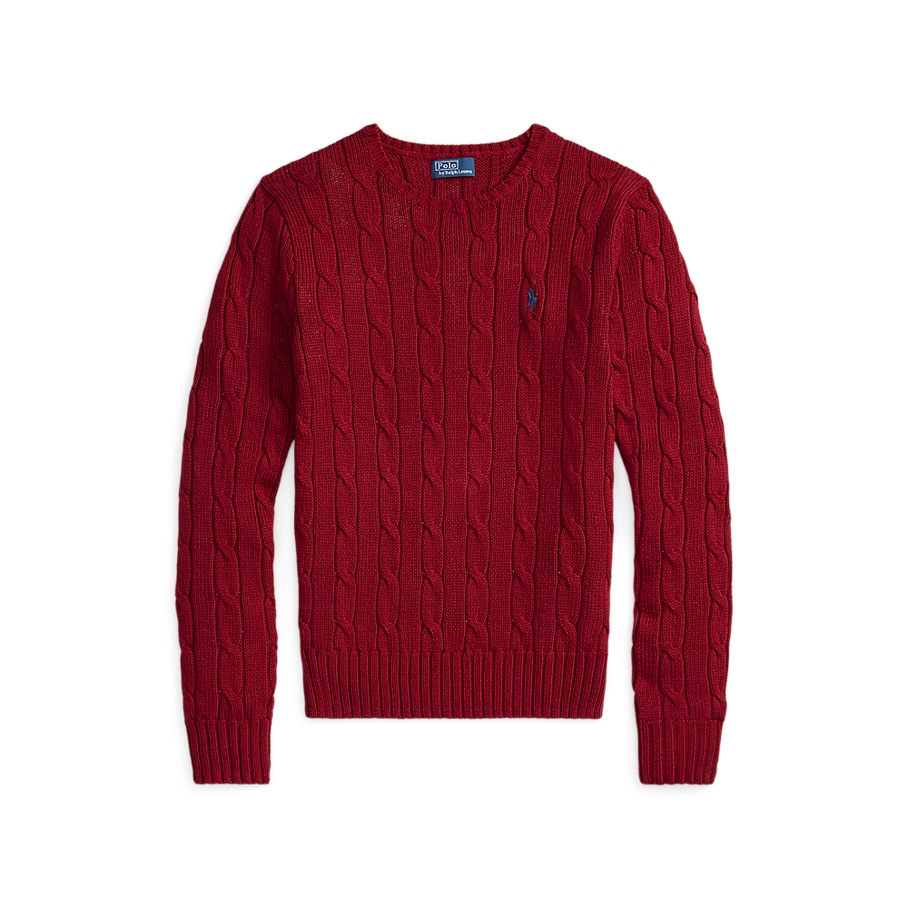 PRL Cable-Knit Cotton Crewneck Jumper/Pulover211971869021