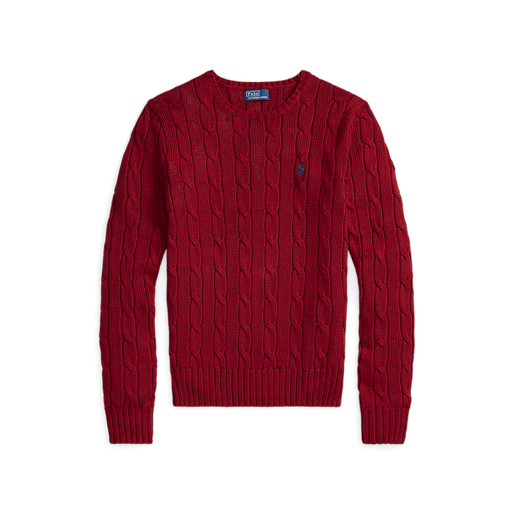 PRL Cable-Knit Cotton Crewneck Jumper/Pulover211971869021