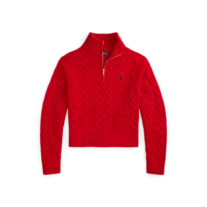 PRL Cable Wool-Cashmere Half-Zip Jumper /Pulover 211972130001
