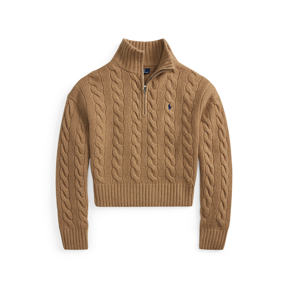 PRL Cable Wool-Cashmere Half-Zip Jumper /Pulover 211972130002