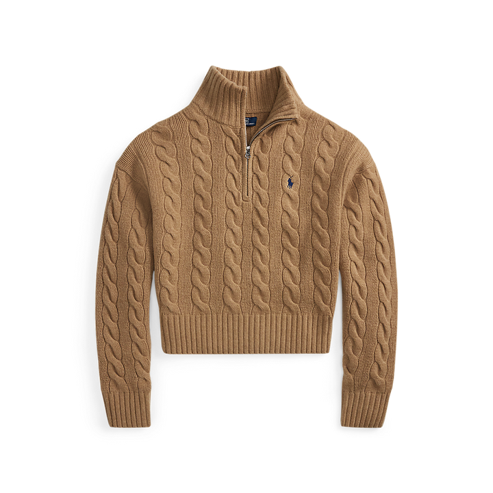 PRL Cable Wool-Cashmere Half-Zip Jumper /Pulover 211972130002