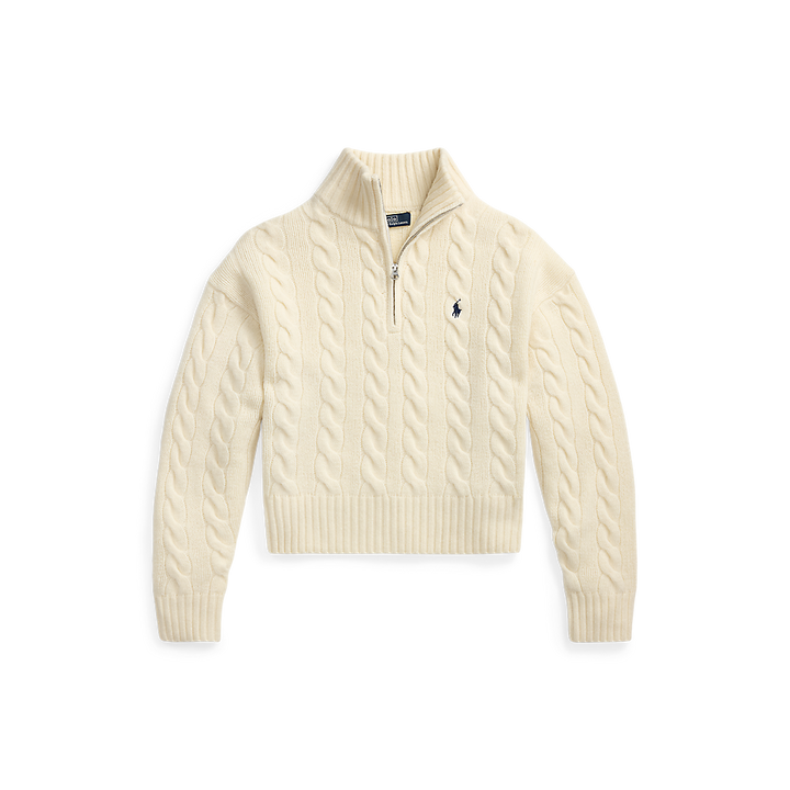 PRL Cable Wool-Cashmere Half-Zip Jumper /Pulover 211972130003
