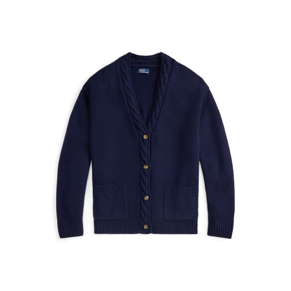 PRL Cable-Trim Wool-Cashmere Cardigan / Pulover 211972133001