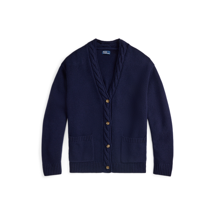 PRL Cable-Trim Wool-Cashmere Cardigan / Pulover 211972133001