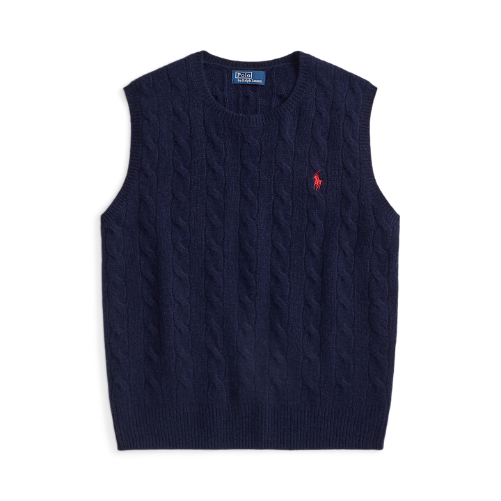PRL Cable-Knit Wool-Cashmere Sweater Vest/Pulover 211972134001