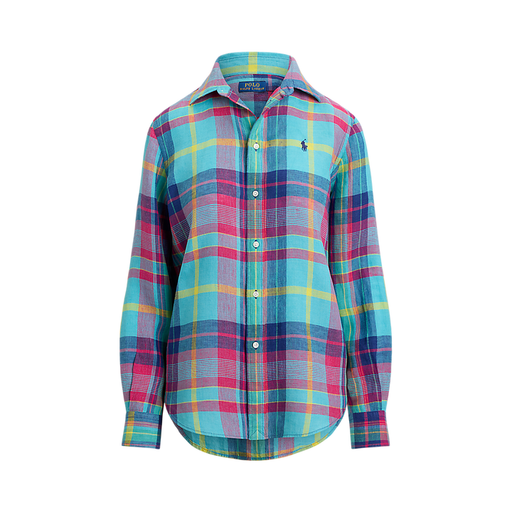 PRL Classic Fit Plaid Linen Shirt/Košulja 211973264502