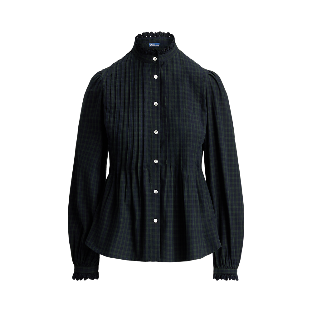 PRL Pintucked Plaid Cotton Shirt/Košulja 211978163001
