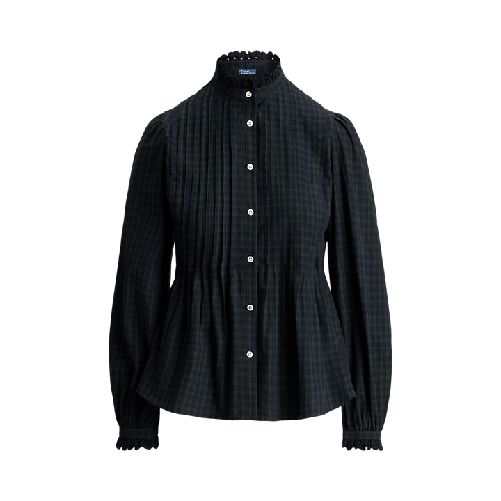 PRL Pintucked Plaid Cotton Shirt/Košulja 211978163001