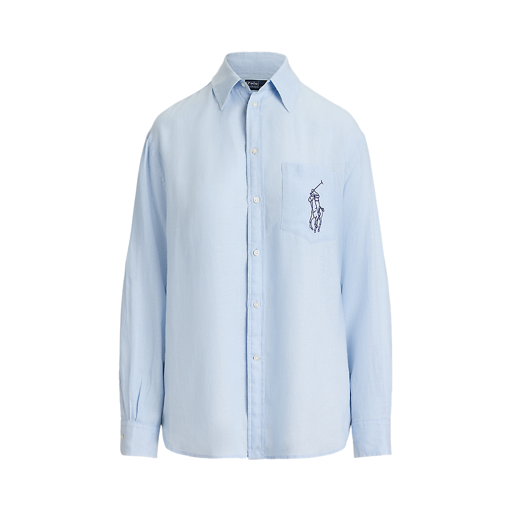 PRL Oversize Fit Big Pony Linen Shirt /Košulja 211A12786002