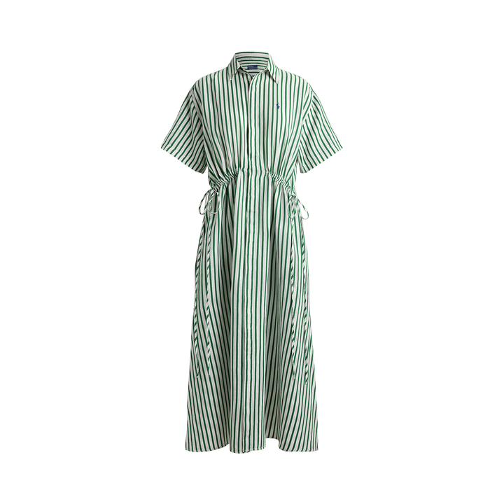 PRL Striped Linen-Cotton Drawcord Shirtdress/Haljina 211A12895002