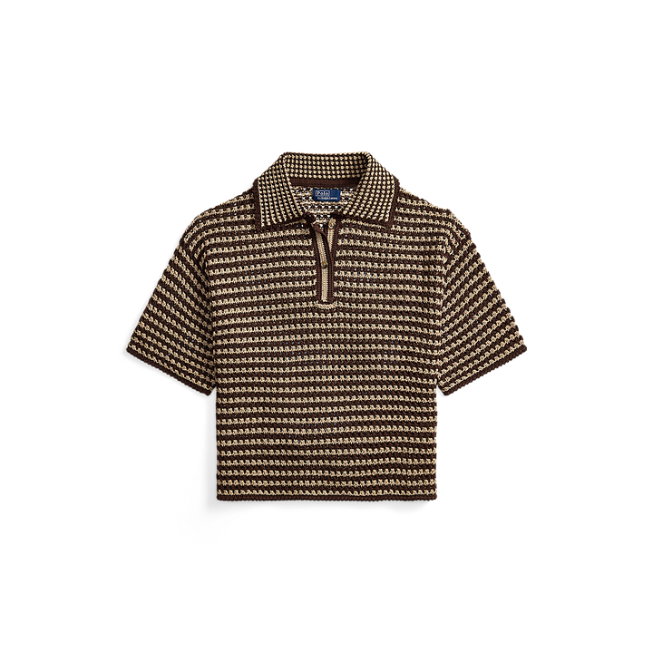 PRL Striped Knit Cotton Polo Shirt/Polo majica 211A96246001