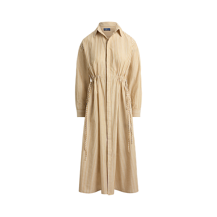 PRL Striped Cotton-Linen Drawcord Shirtdress/Haljina 211A96364002