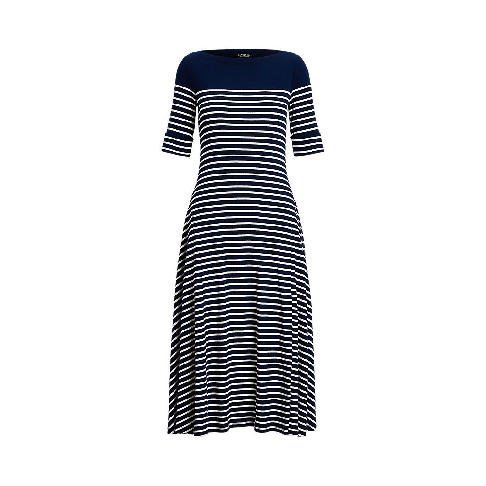 LRL Striped Cotton Midi Dress/Haljina 250957728002