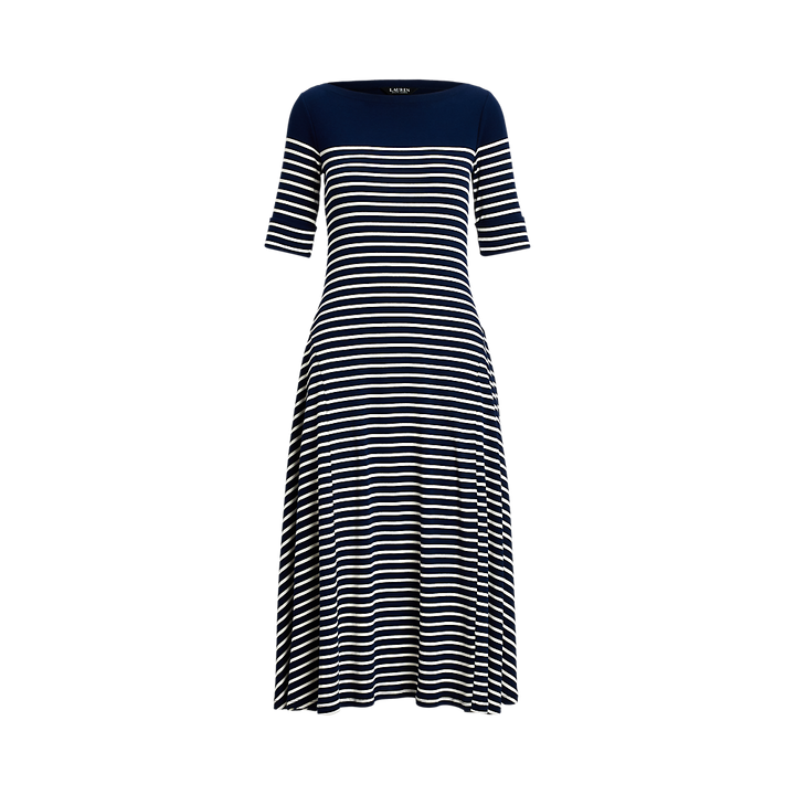 LRL Striped Cotton Midi Dress/Haljina 250957728002