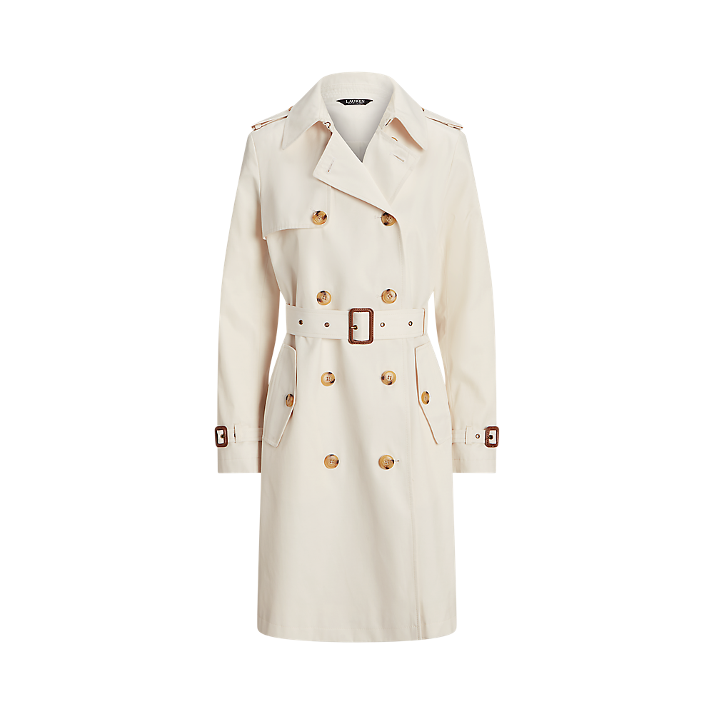 LRL Double-Breasted Cotton-Blend Trench Coat/Baloner 297967122004