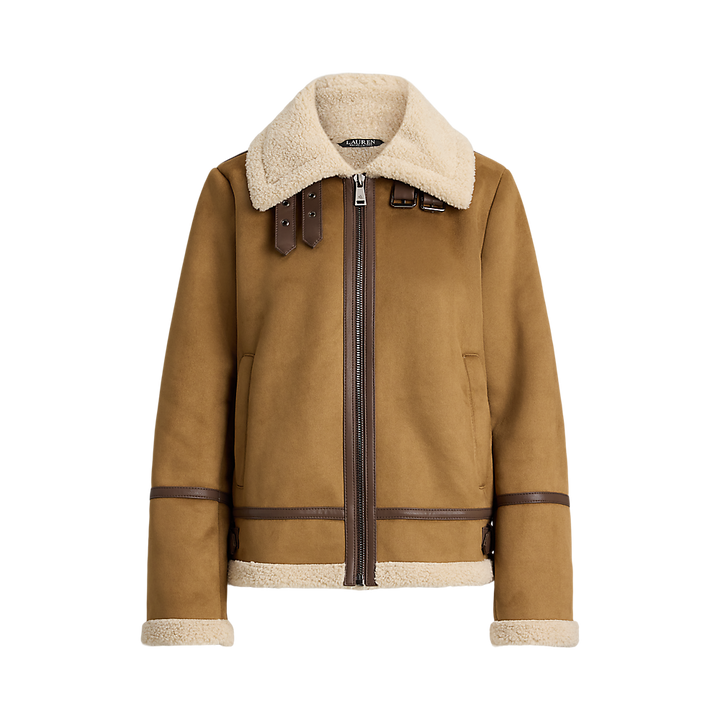 LRL Buckle-Trim Faux-Suede Jacket/ Jakna 297P04122002