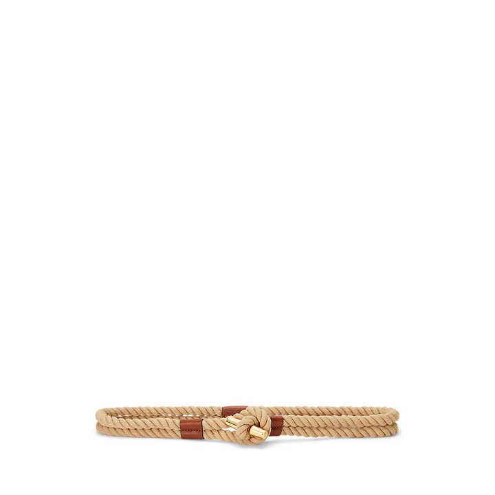 LRL Leather-Trim Rope Toggle Skinny Belt/Remen 412935800001
