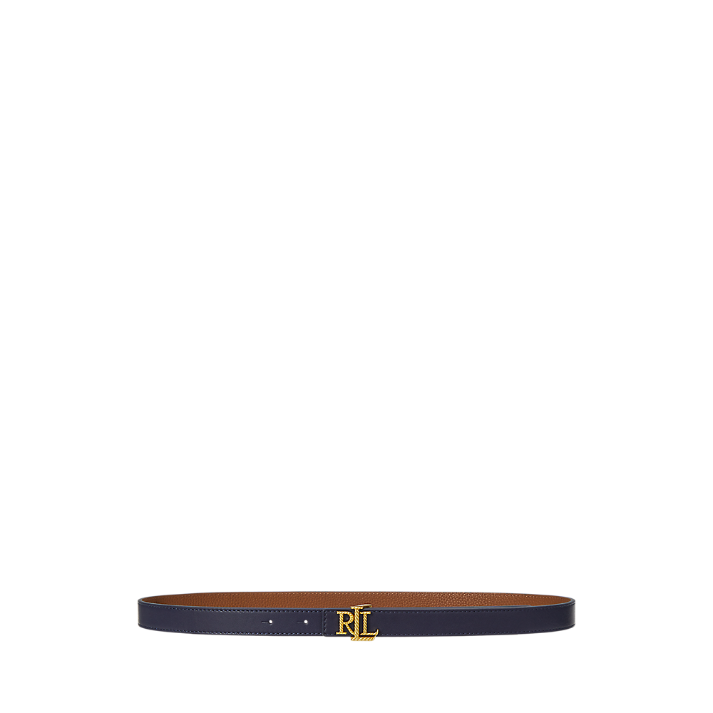 LRL Logo Reversible Embossed Skinny Belt/Remen 412959135002