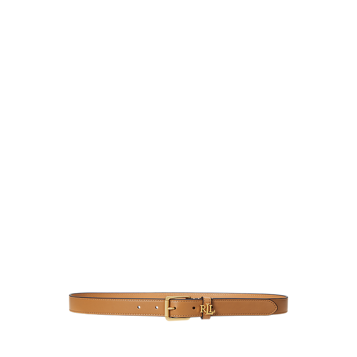 LRL Logo-Keeper Leather Skinny Belt/Remen 412968763003