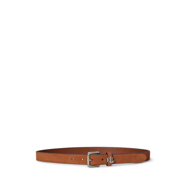 LRL Logo-Keeper Suede Skinny Belt/Remen 412978433004
