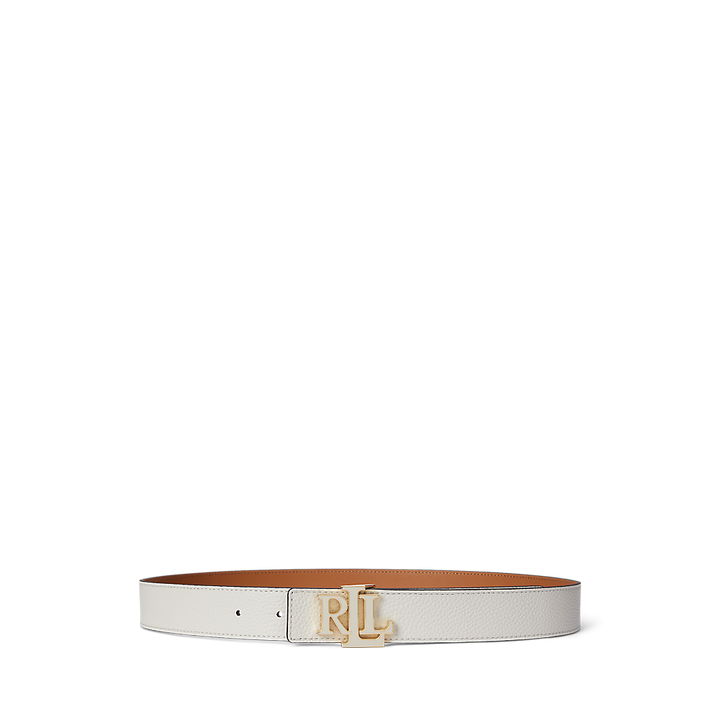 LRL Logo Reversible Pebbled Leather Belt/Remen 412P04417003