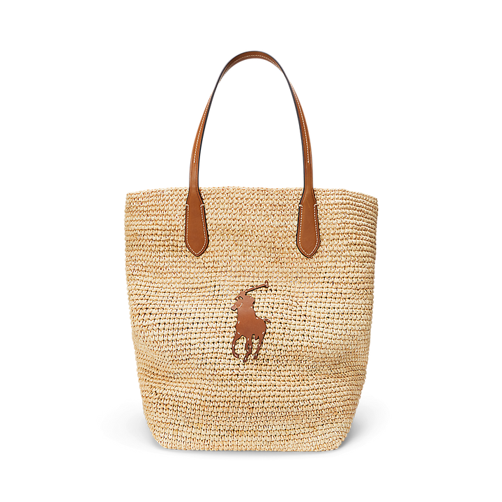 PRL Big Pony Raffia Large Tote/Torba 428923661006