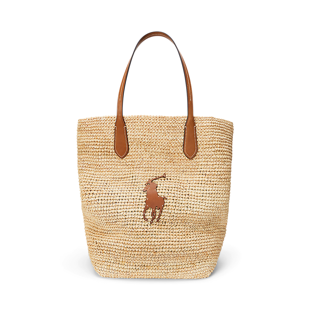 PRL Big Pony Raffia Large Tote/Torba 428923661006