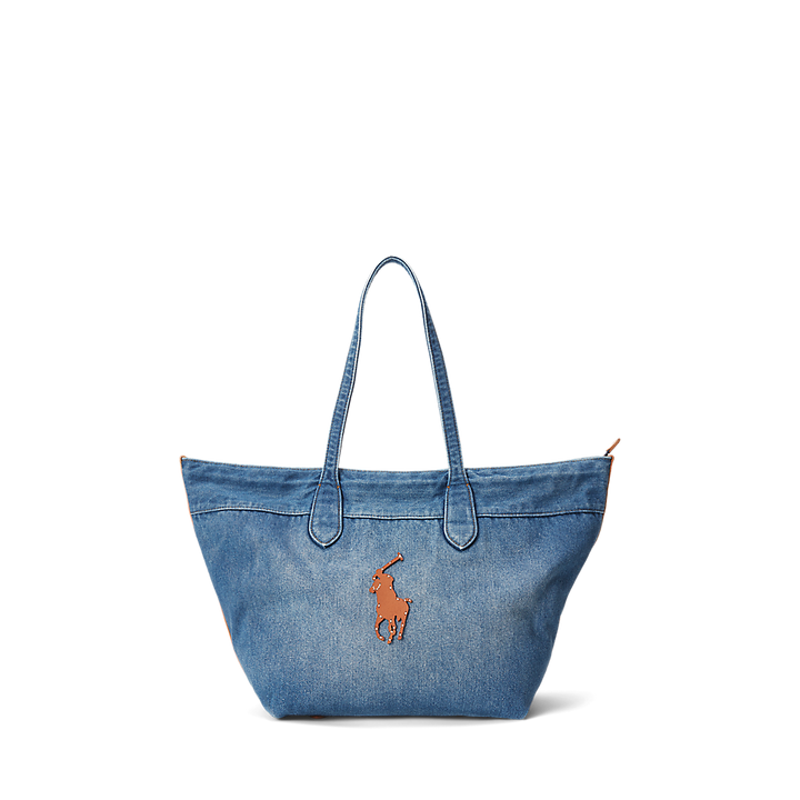 PRL Big Pony Denim Medium Bellport Tote/Torba 428960626001