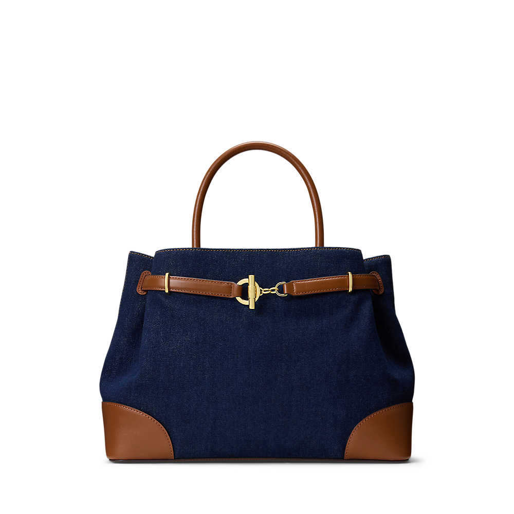 LRL Washed Denim Large Blaike Satchel/Torba 431P04295001