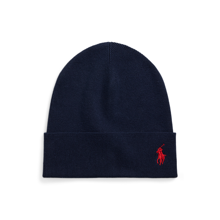 PRL Rib-Knit Cotton Beanie/Kapa 449959339002