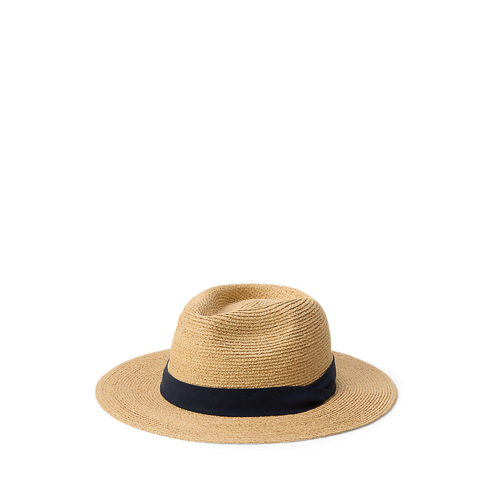 PRL Poplin-Trim Raffia Fedora/Šešir 449973191001