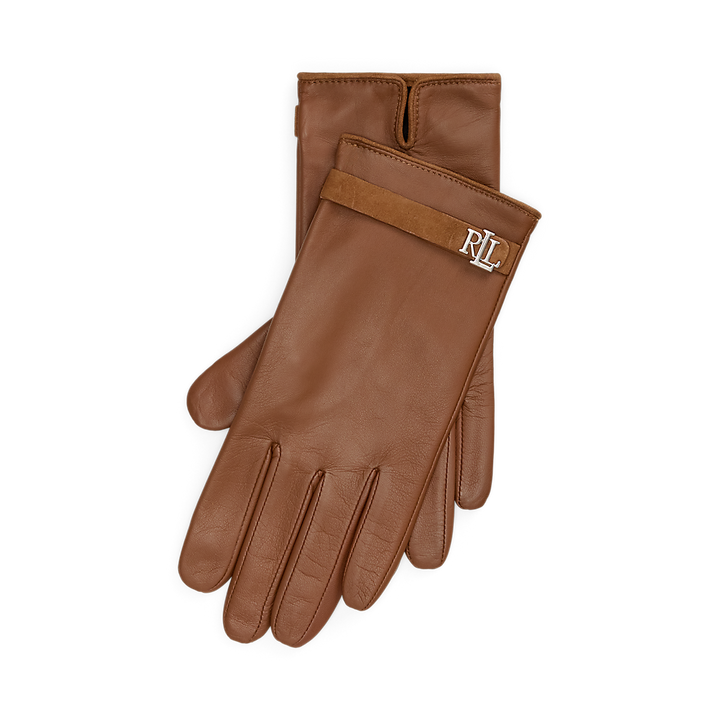 LRL Logo-Trim Sheepskin Tech Gloves/Rukavice 454927240004