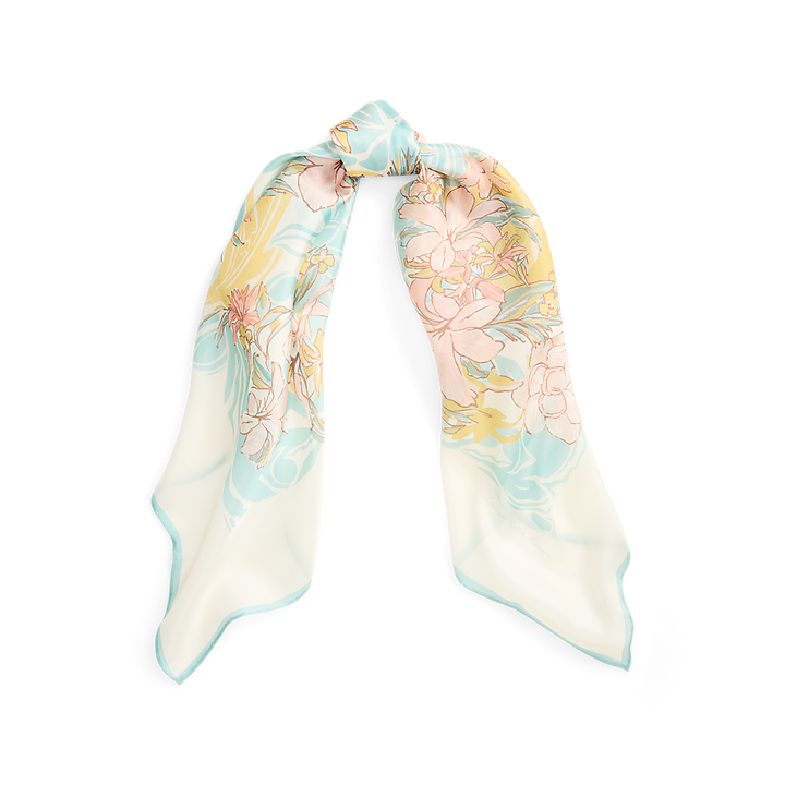 LRL Floral Silk Square Scarf/Marama 454P14383001