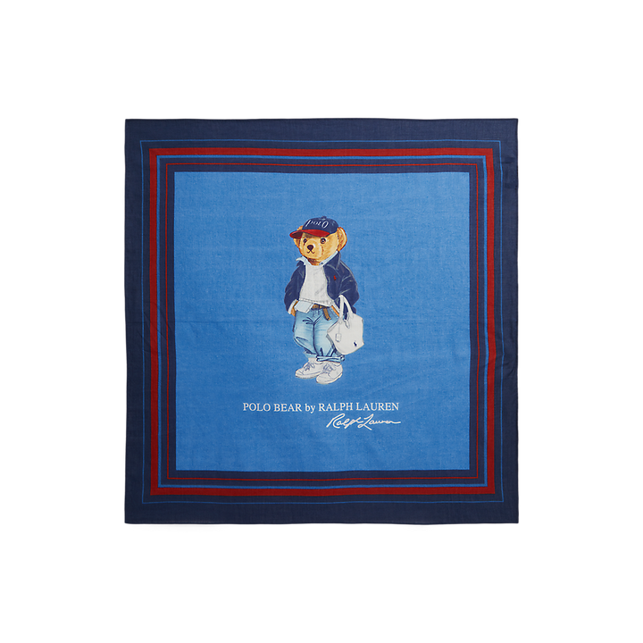 PRL Polo Bear Cotton Square Scarf/Marama 455P10680001