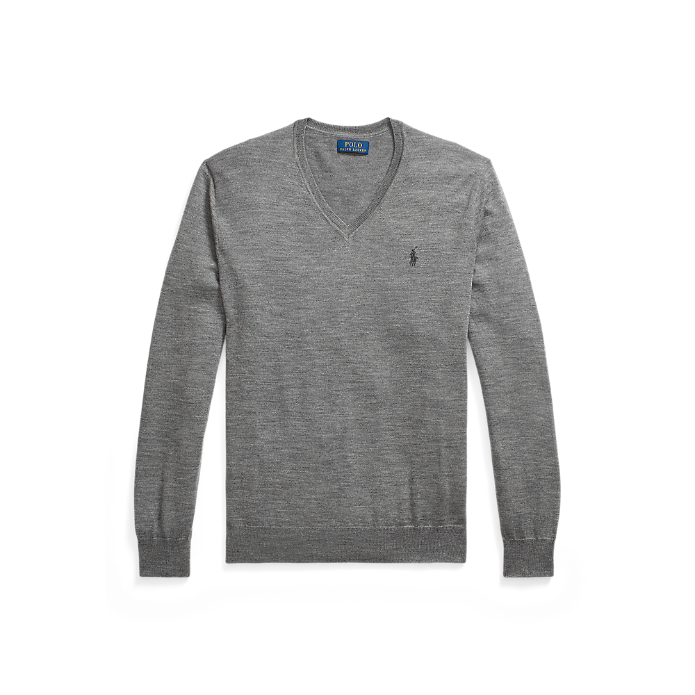 PRL Slim Fit Washable Wool V-Neck Jumper/Pulover 710946142002