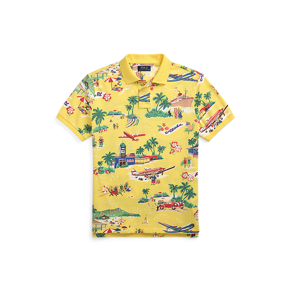 PRL Custom Slim Polo Bear Mesh Polo Shirt/Polo Majica 710963485001