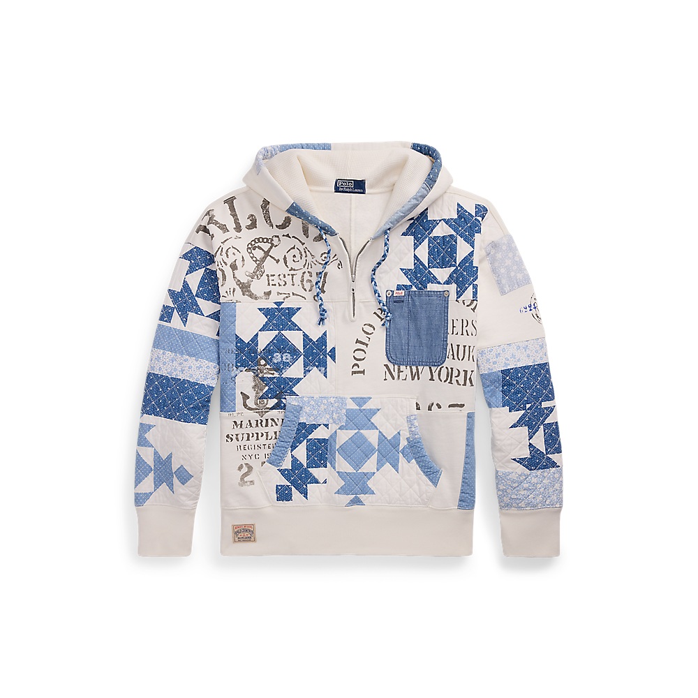 PRL Vintage Fit Patchwork Fleece Hoodie/Duks 710965001001
